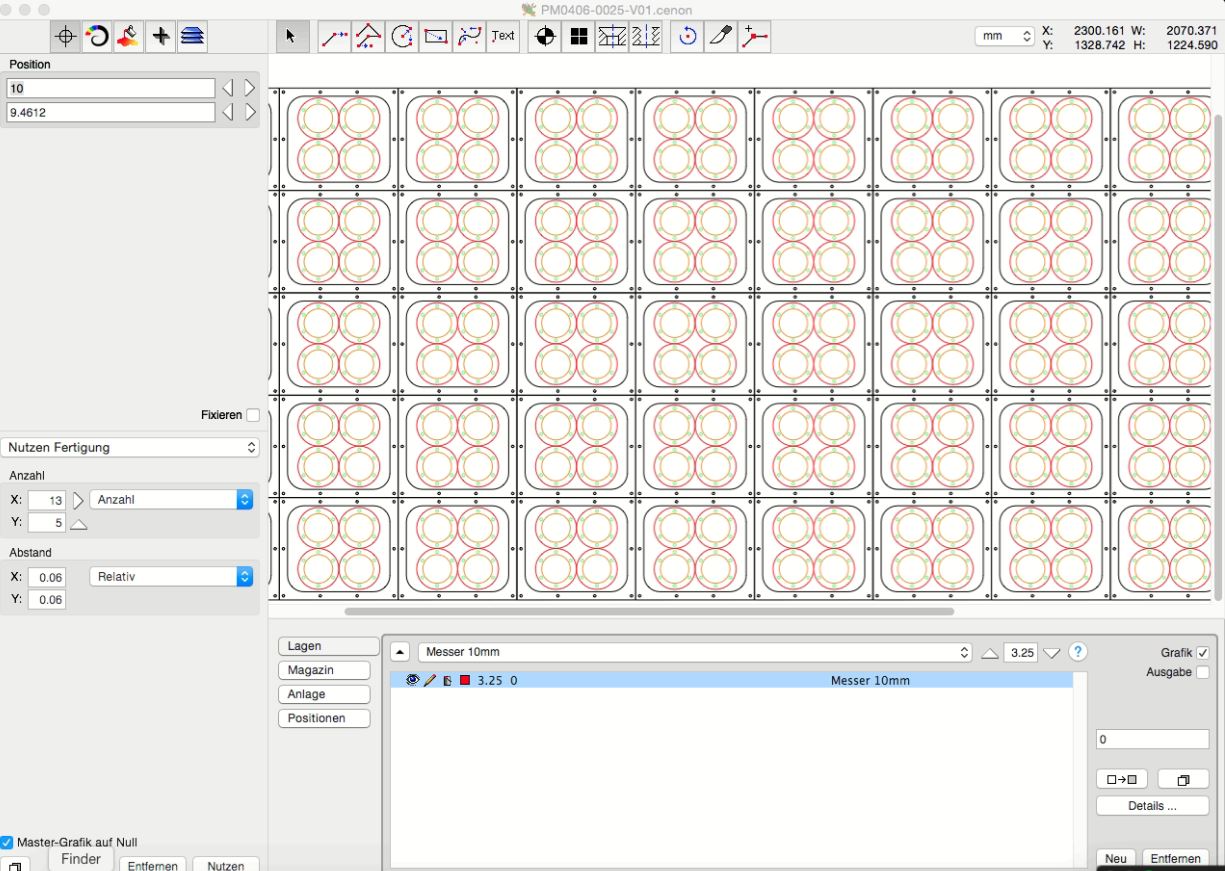 CNC cutting – gasket cutting file template